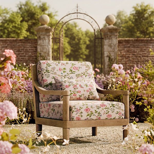 King's Rose Outdoor Chintz Fabric by Sanderson