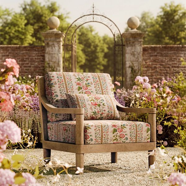 Rose Pergola Outdoor Chintz Fabric by Sanderson