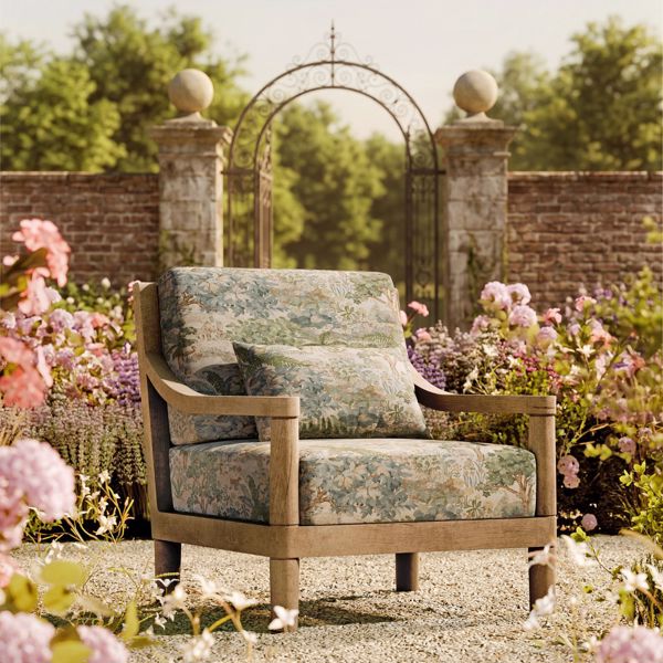 The Stumpery Outdoor Fern Fabric by Sanderson