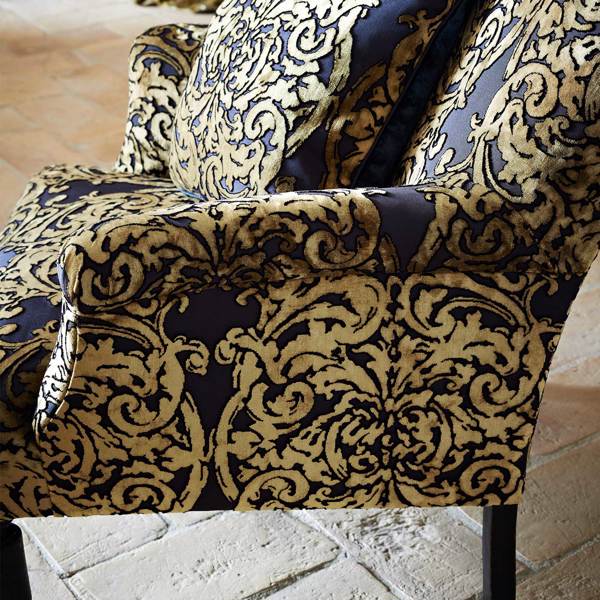 Tespi Charcoal/Blush Fabric by Zoffany