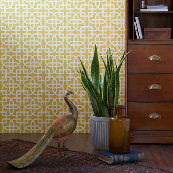 Monserrat Citron Wallpaper by Clarke & Clarke