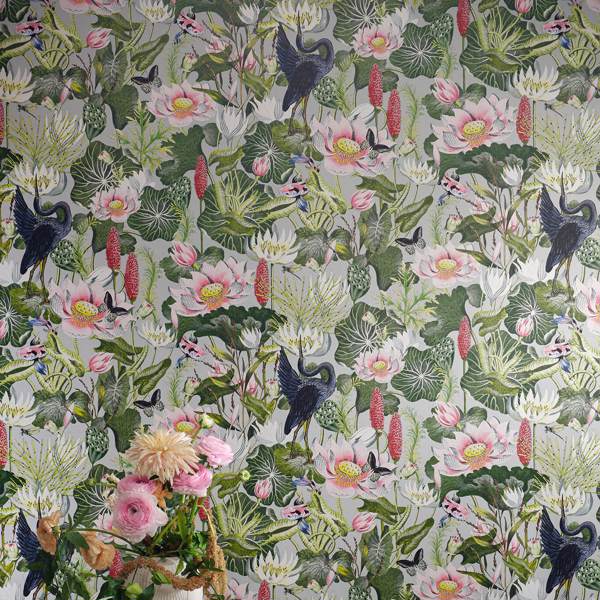 Waterlily Blush Wallpaper by Clarke & Clarke
