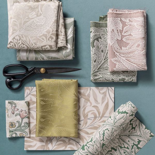 Acanthus Weave Sage Fabric by Clarke & Clarke