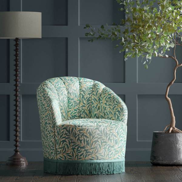Willow Boughs Teal Fabric by Clarke & Clarke