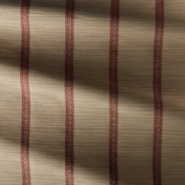 Bellagio Stripe Sandstone/Russet Fabric by Zoffany