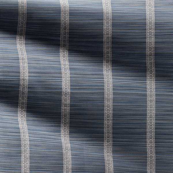 Bellagio Stripe Blue Stone Fabric by Zoffany