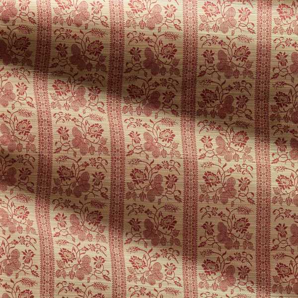 Filigree Bellagio Stripe Sandstone/Russet Fabric by Zoffany