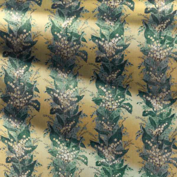 Lily Stripe Tuscan Yellow Fabric by Zoffany