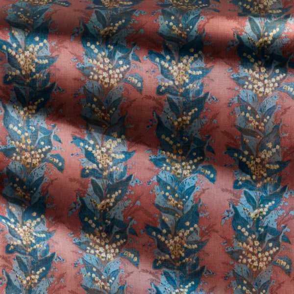 Lily Stripe Rouge Fabric by Zoffany