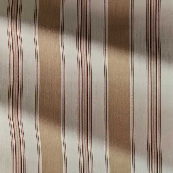 Parasol Stripe Sandstone/Russet Fabric by Zoffany
