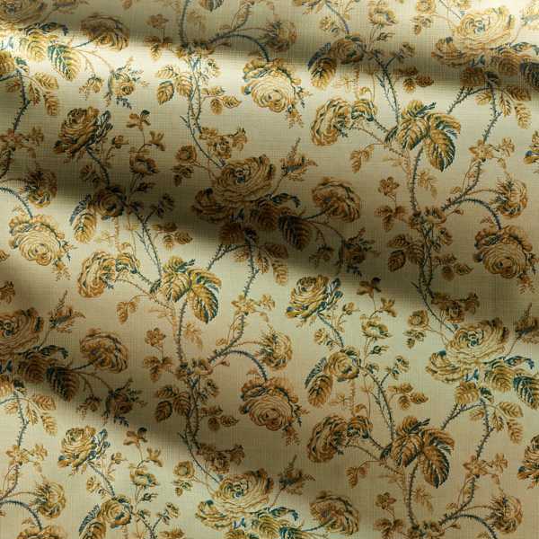 Thorny Vine Silk Yellow Fabric by Zoffany