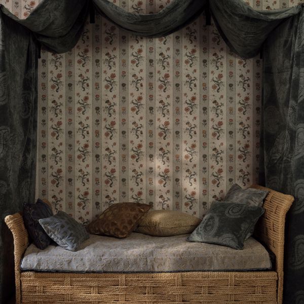 Papaver Stripe Tuscan Pink/Nimbus Wallpaper by Zoffany