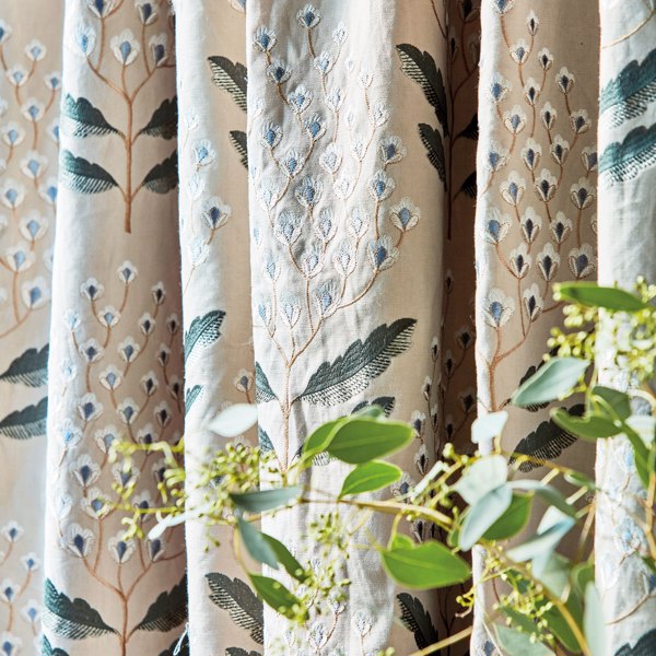 Bellis Silver Fern Fabric by Sanderson