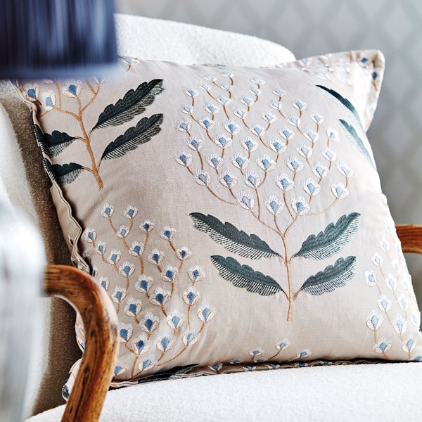 Bellis Silver Fern Fabric by Sanderson