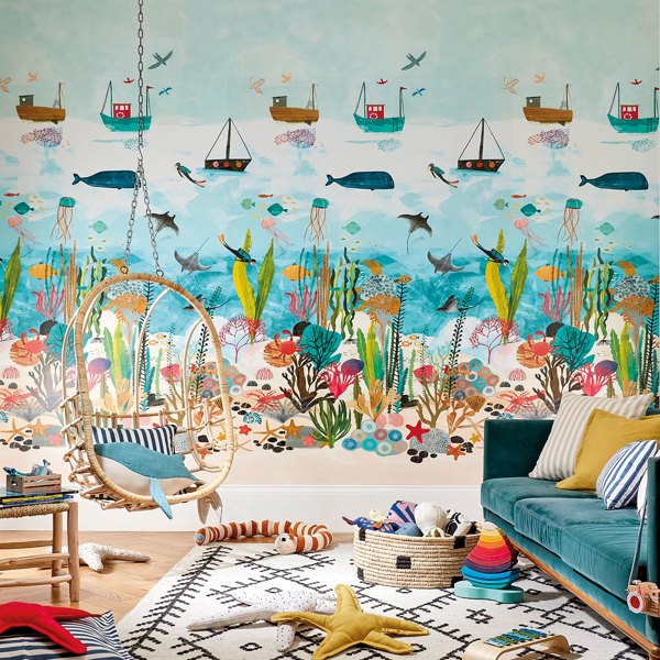 Above And Below Marine Life Wallpaper by Harlequin