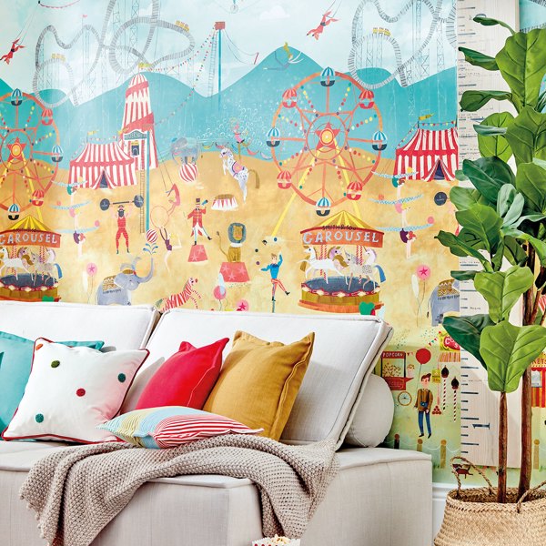 Lifes A Circus Carousel Wallpaper by Harlequin