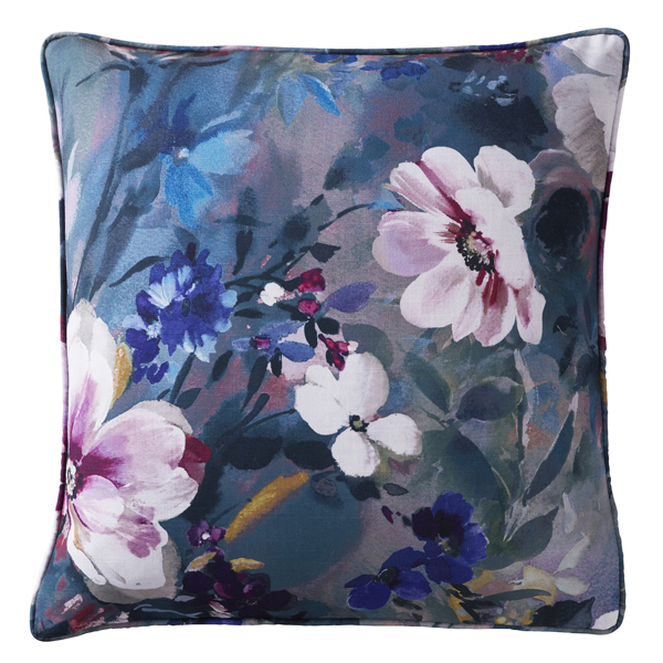 Bouquet Damson Cushions by Clarke & Clarke
