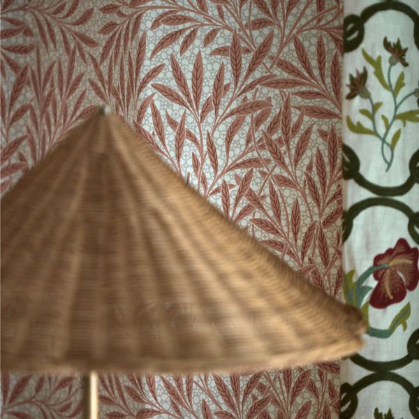 Emery’s Willow Chrysanthemum Pink Wallpaper by Morris & Co