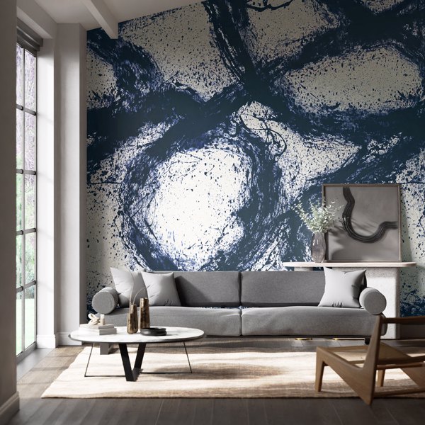 Enigmatic Japanese Ink/Origami Wallpaper by Harlequin