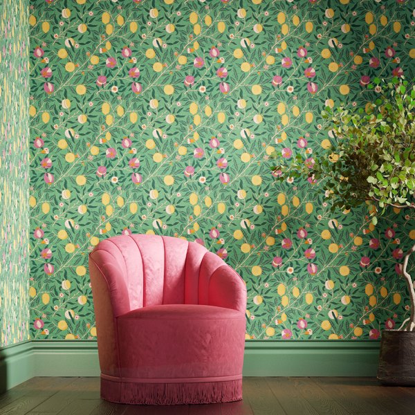 Fruit Tangled Green Wallpaper by Morris & Co