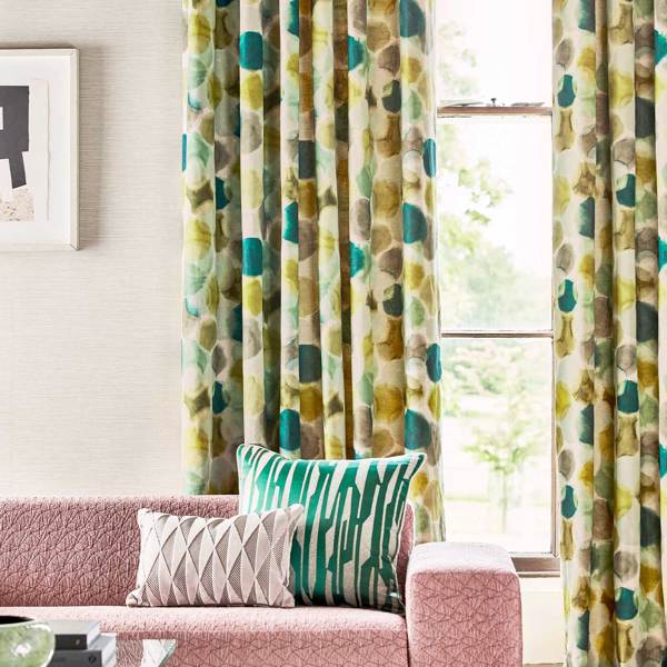 Selenic Chartreuse/Topaz Fabric by Harlequin