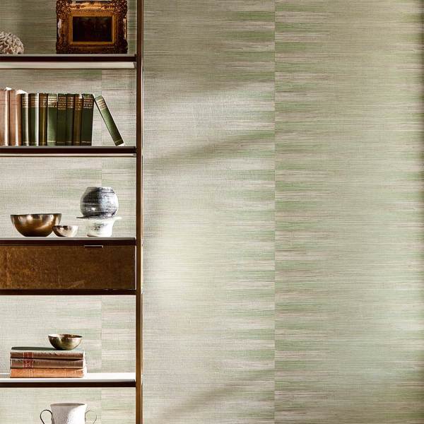Kensington Grasscloth Evergreen Wallpaper by Zoffany