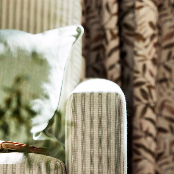 Melford Stripe Natural Fabric by Sanderson