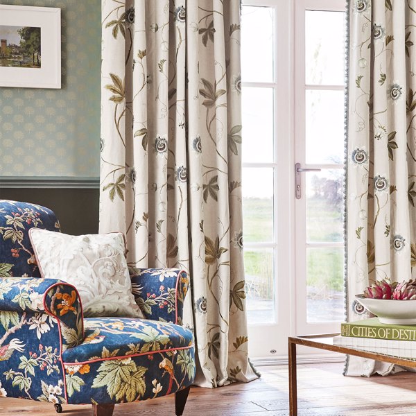 Passion Vine Sage Fabric | Sanderson by Sanderson Design