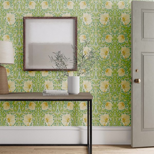 Pimpernel Weld/Leaf Green Wallpaper by Morris & Co