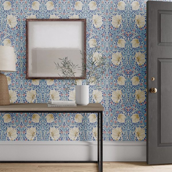 Pimpernel Woad Wallpaper by Morris & Co