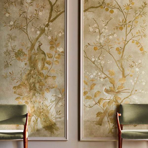 Rotherby Old Gold Wallpaper Zoffany by Sanderson Design