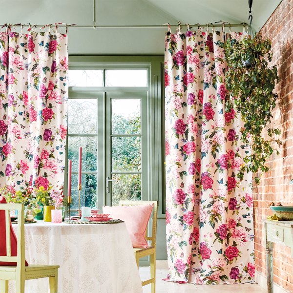 Summer Peony Vineyard/Rose Fabric by Sanderson