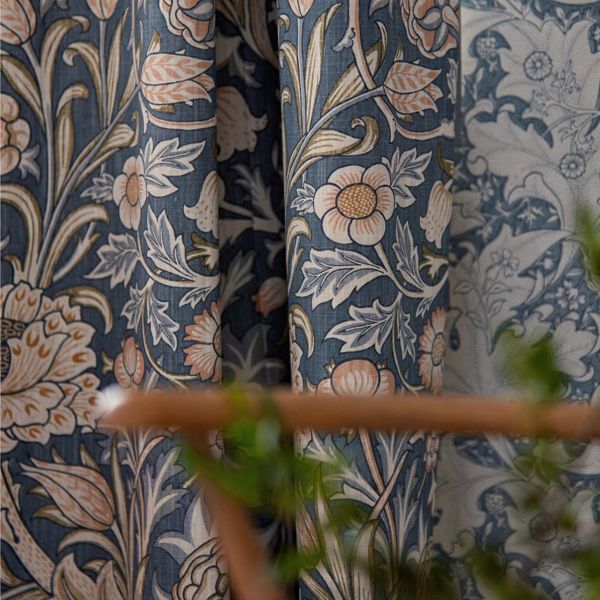 Trent Woad Blue Fabric by Morris & Co