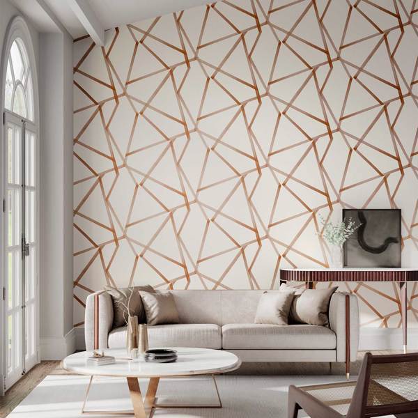 Sumi Linen/Copper Wallpaper by Harlequin