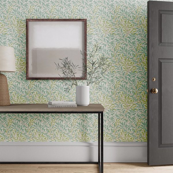 Willow Boughs Willow/Seaglass Wallpaper by Morris & Co