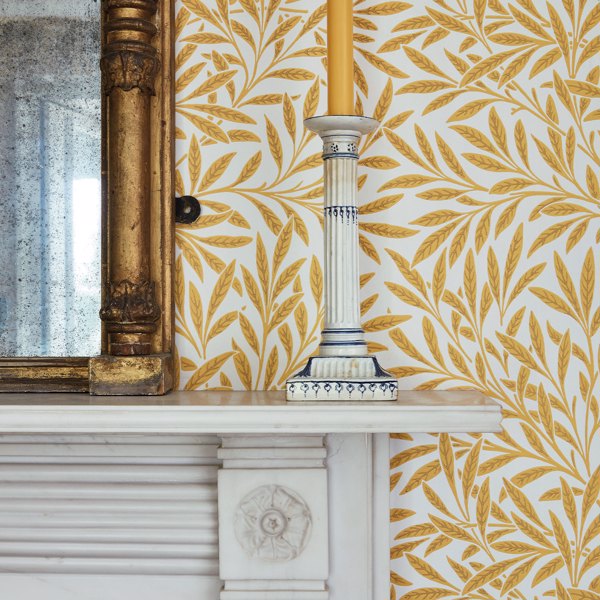 Willow Cream/Brown Wallpaper by Morris & Co