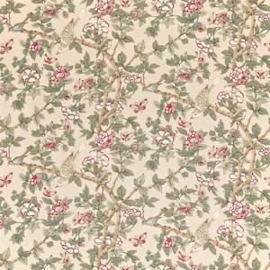 Sanderson Fabric 1992  ‘Buds Of May’ Buttercup & Pink Rose Floral FQ 46x51cm Fab 