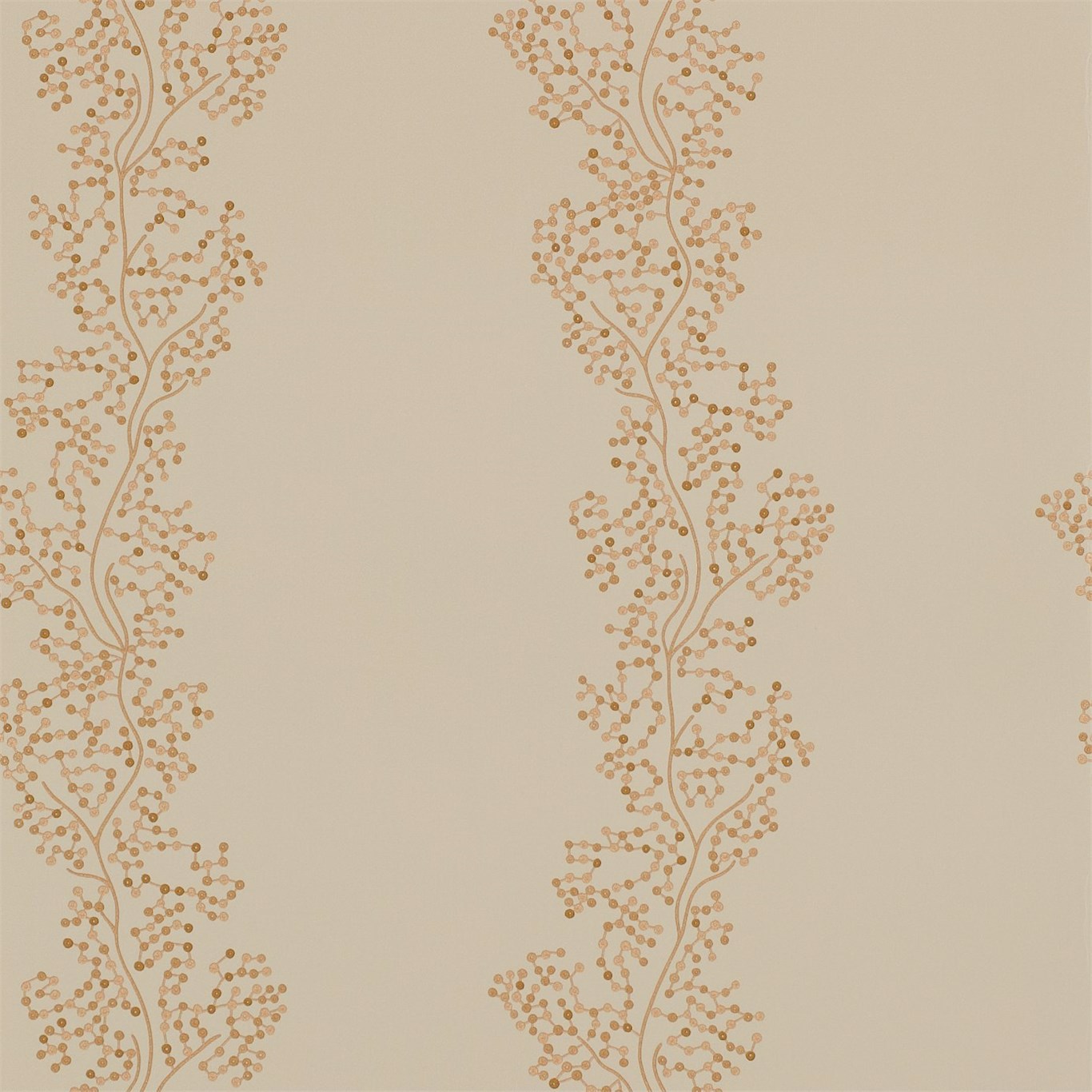 Sparkle Coral Copper/Linen Wallpaper by SAN