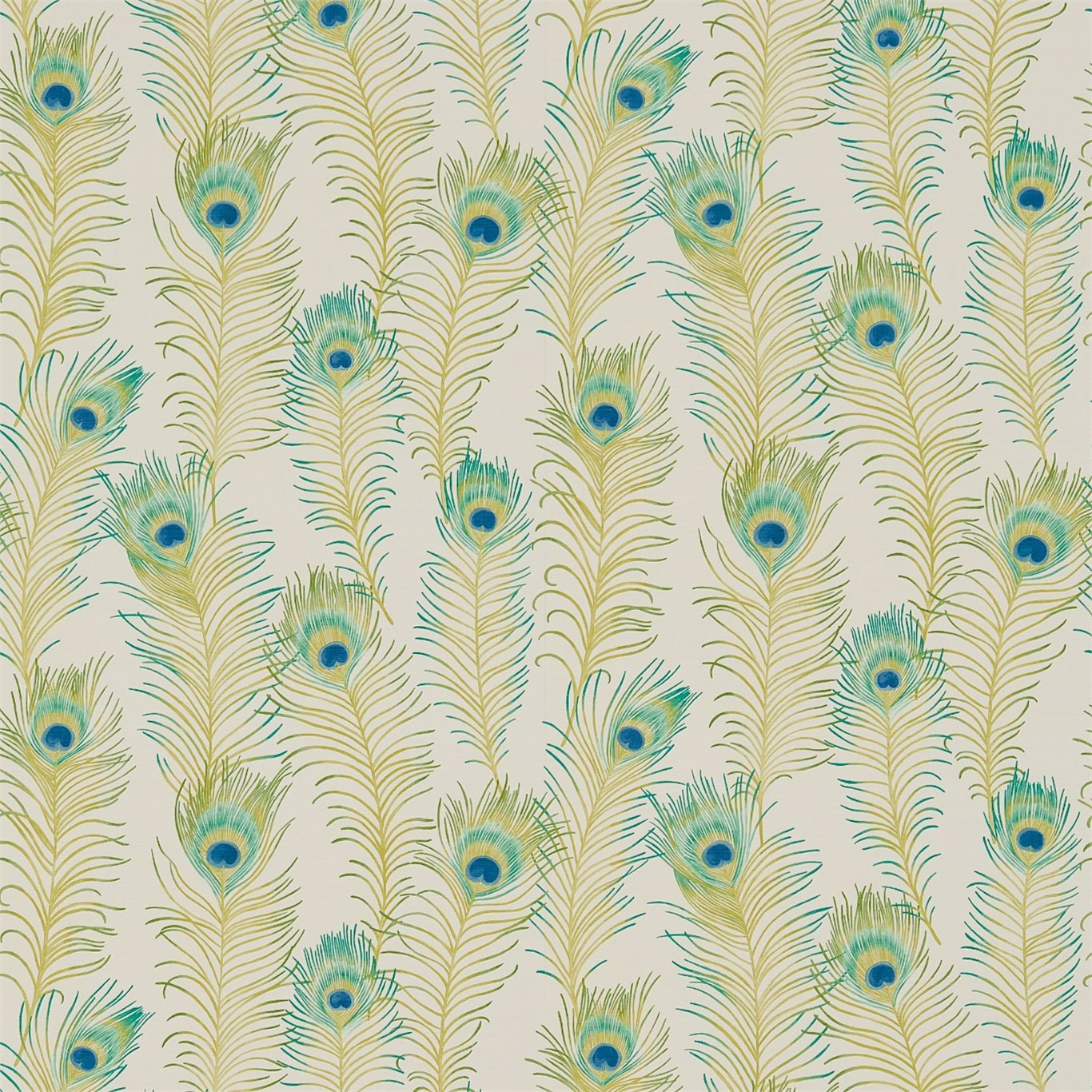 Themis Teal/Linden Wallpaper by SAN