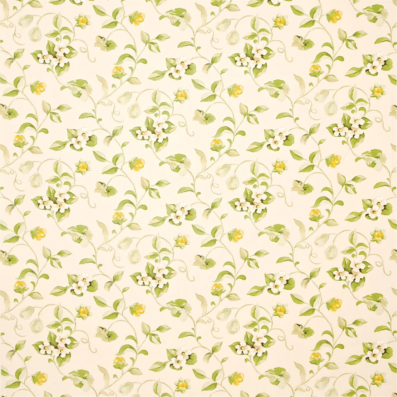 Orchard Blossom Lemon/Green Fabric by SAN