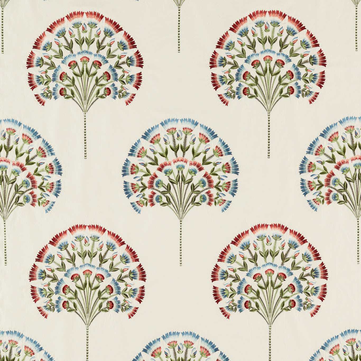 Wild Tulip Cranberry/Ivory Fabric by SAN