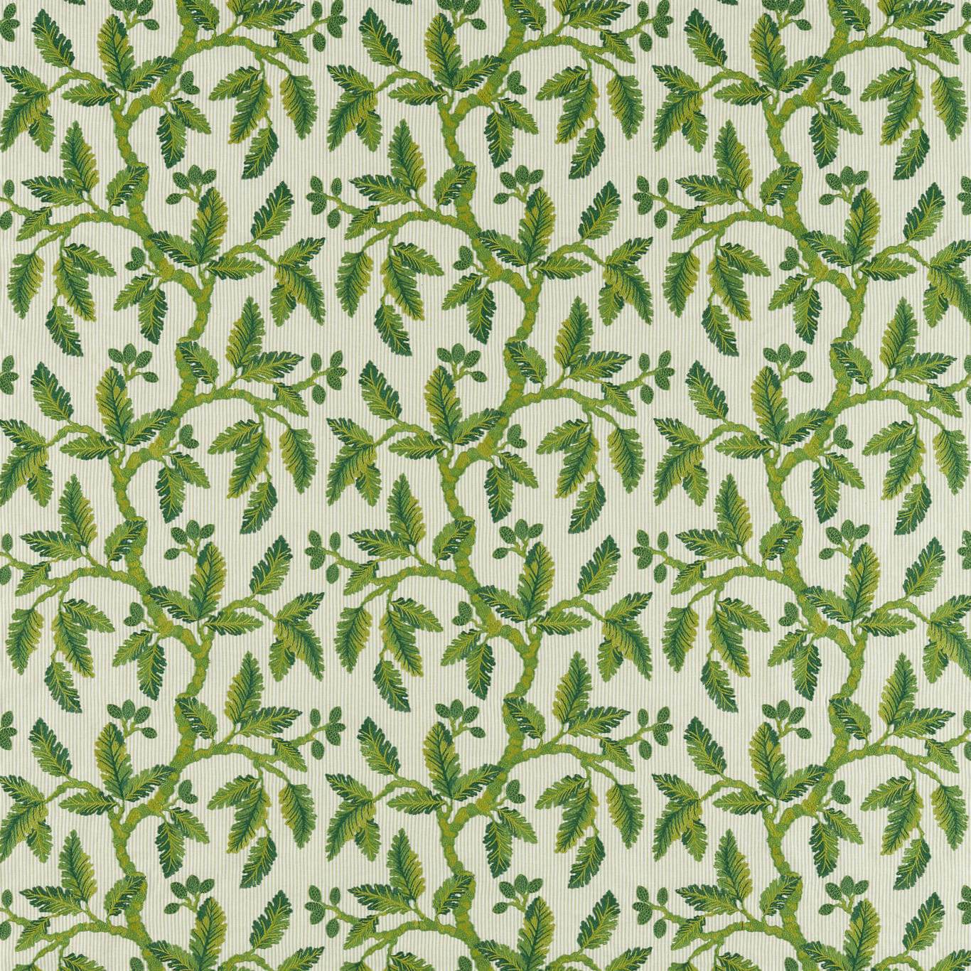Oaknut Stripe Botanical Green Fabric by SAN