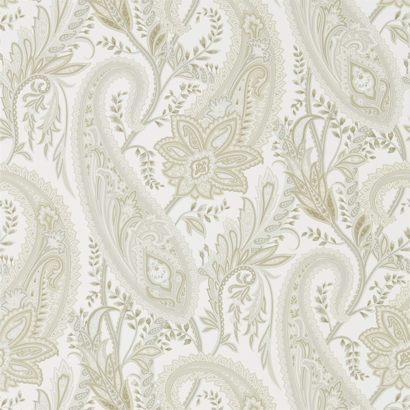 Cashmere Paisley Mineral/Taupe Wallpaper by SAN
