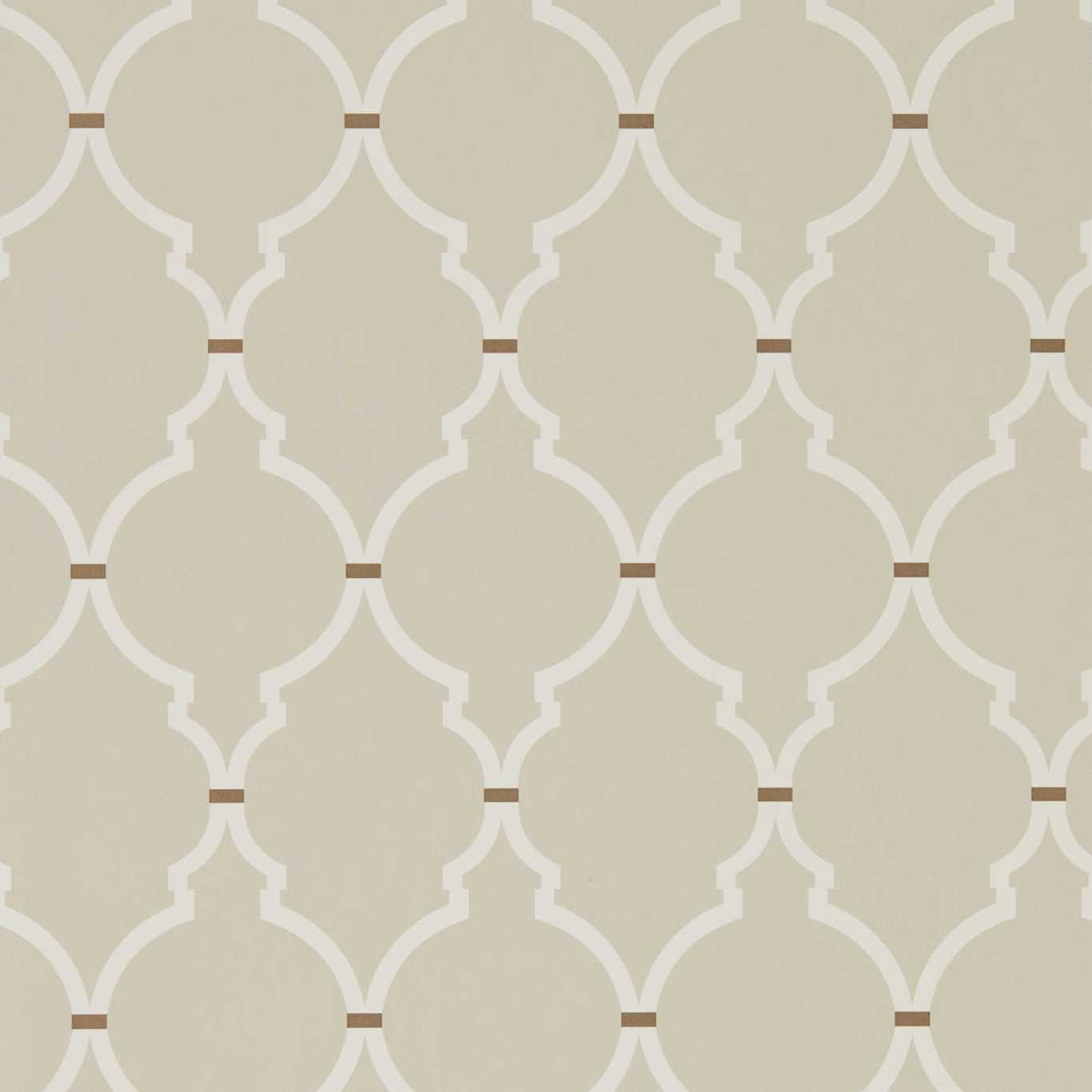 Empire Trellis Linen/Cream Wallpaper by SAN