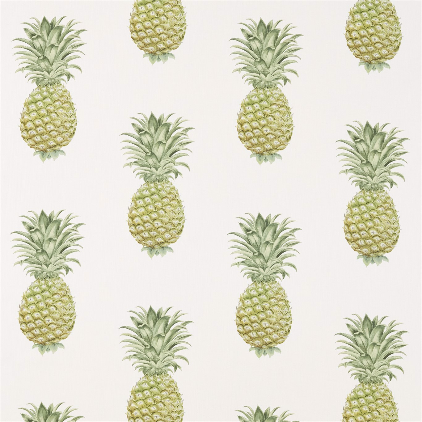 Pineapple Royale Garden Green Fabric by SAN