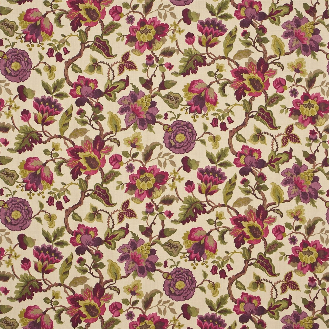 Amanpuri Mulberry/Olive Fabric by SAN