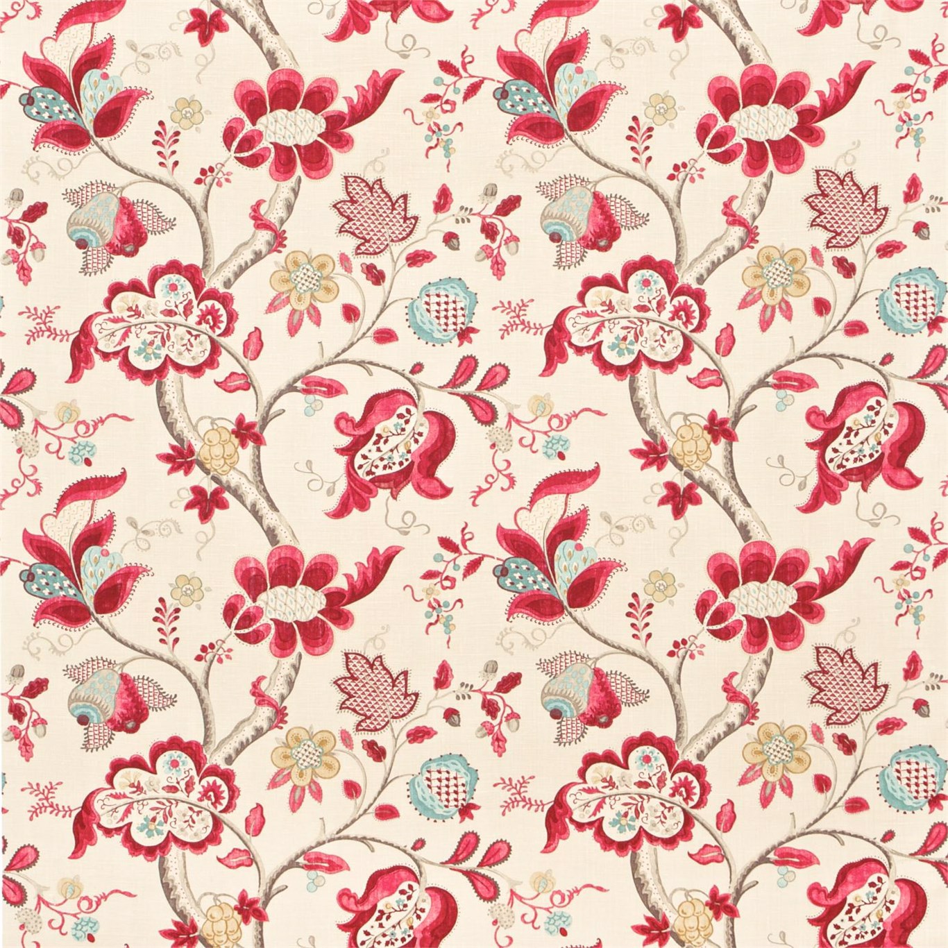 Roslyn Berry/Slate Fabric by SAN