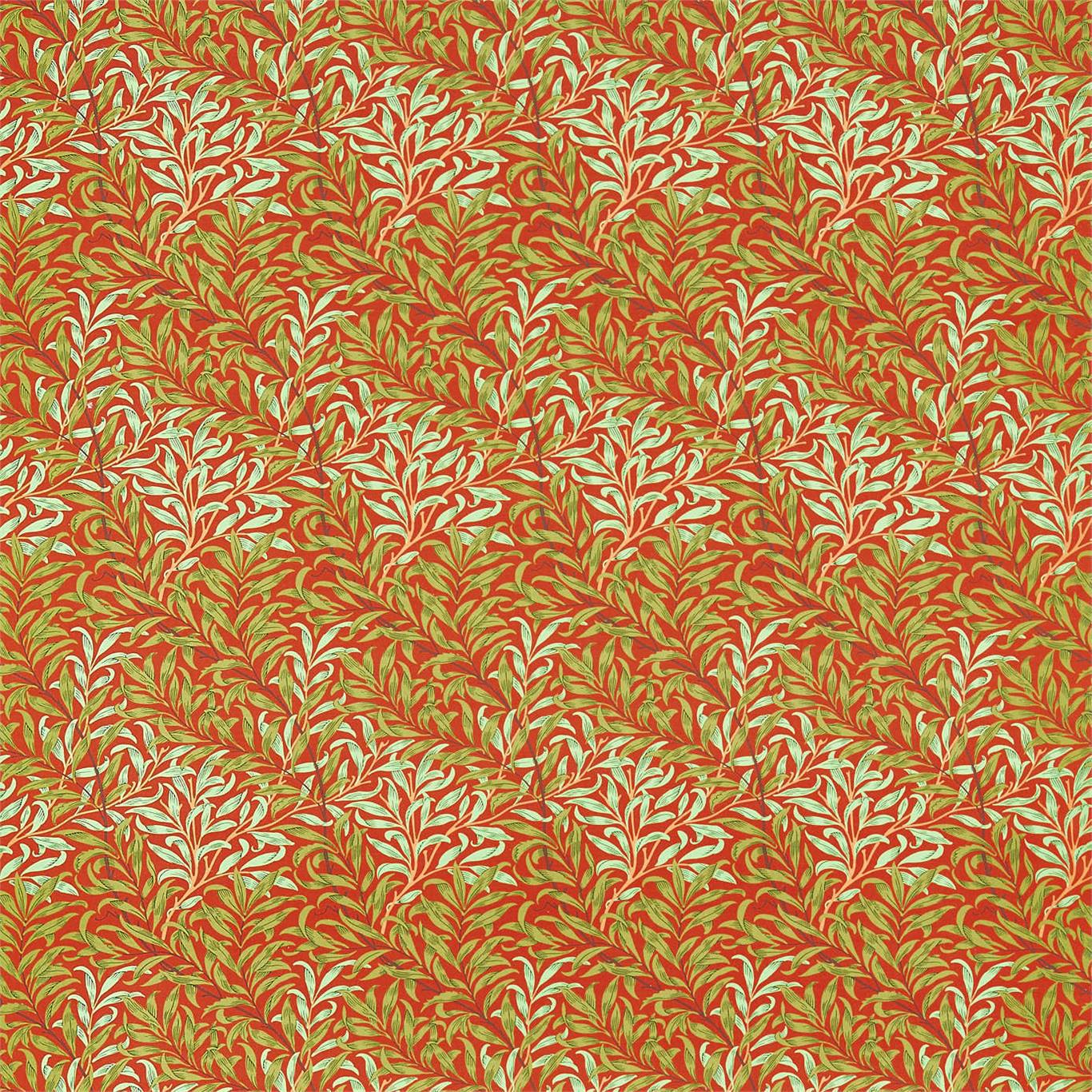 Willow Boughs Tomato/Olive Fabric by MOR