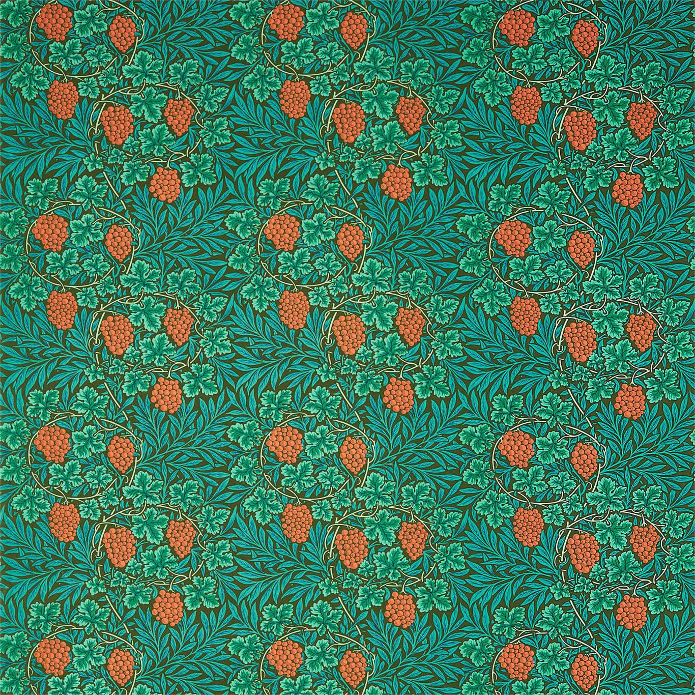 Vine Dark Olive Fabric by MOR