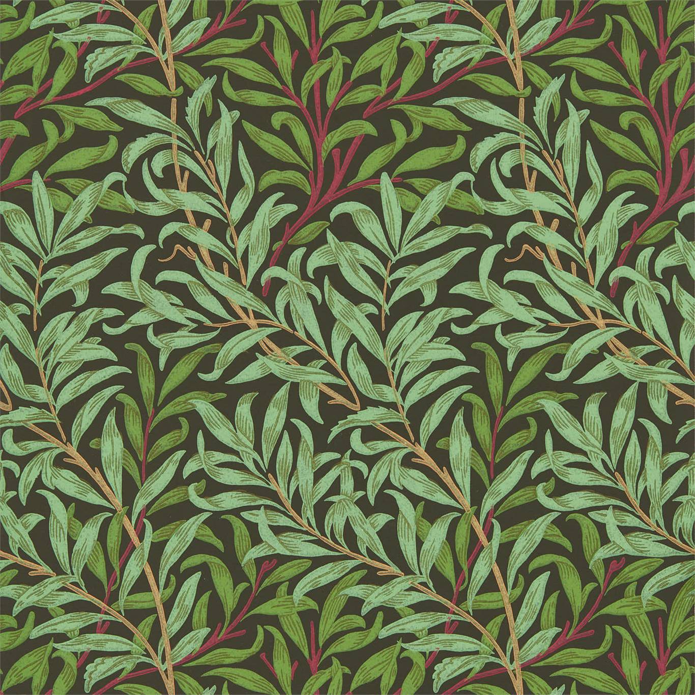 Willow Boughs Bitter Chocolate Wallpaper by MOR